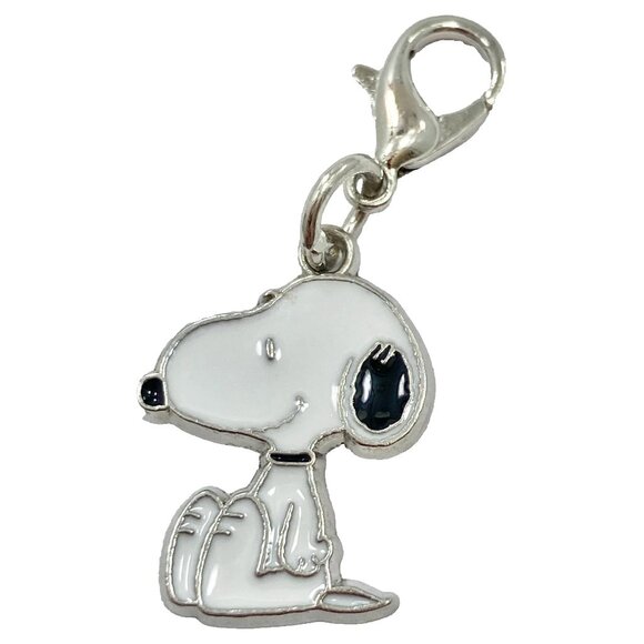 Peanuts Snoopy Beagle Dog Clip On Charm Zipper Pull Purse Charm Signed Enamel - Picture 2 of 6